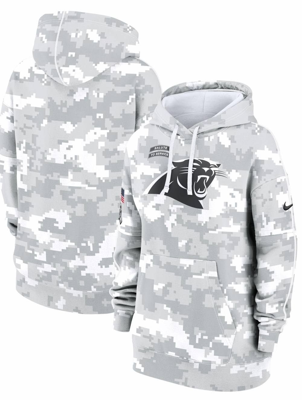 Nike Men’s Gray & White Digital Camo Crewneck Hoodie